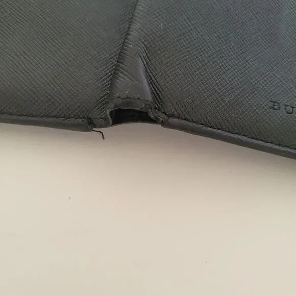 Burberry Men Designer Card Coin Bill Wallet 3in1 Black Leather Bifold Medium - Picture 12 of 14